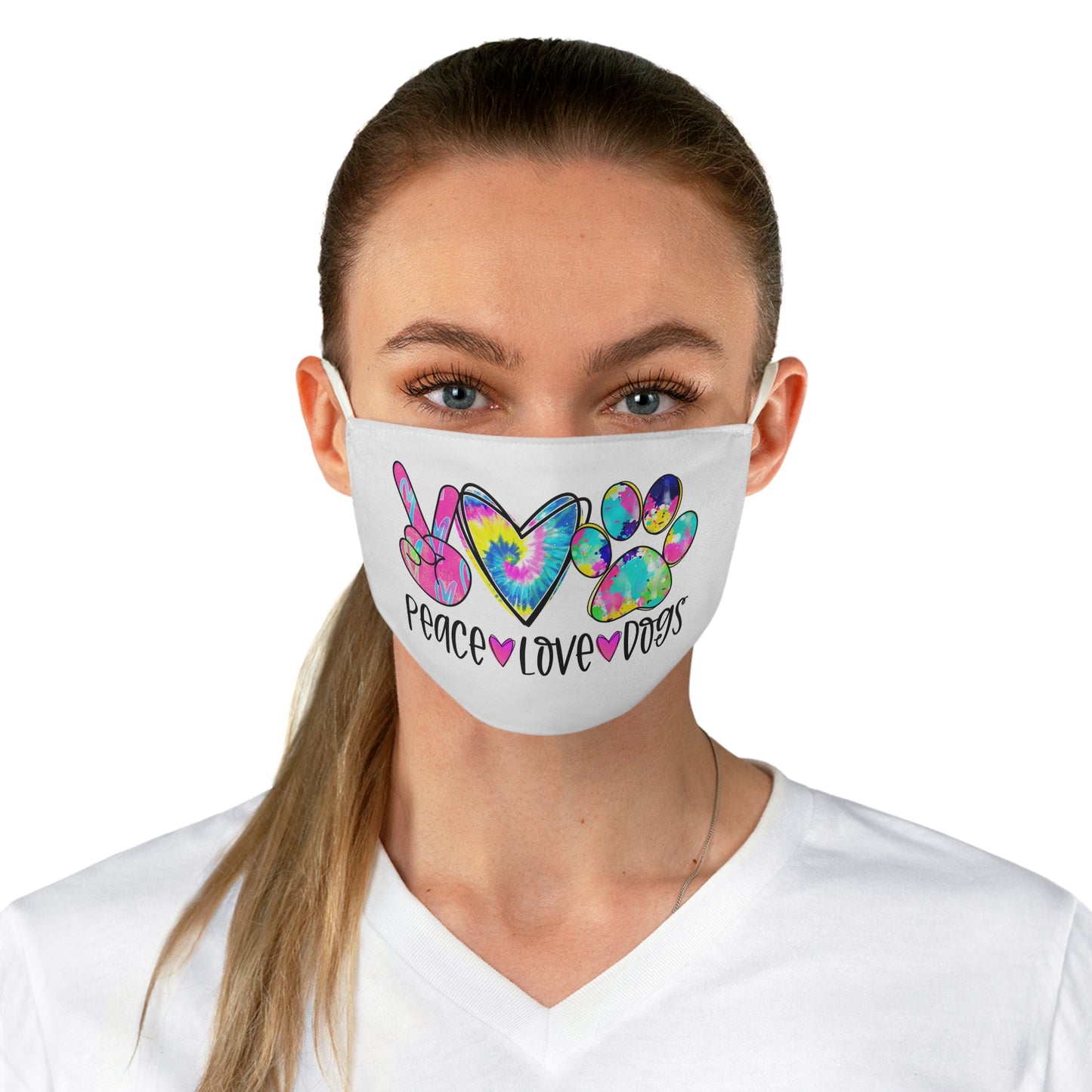 Peace Love Dogs Mask