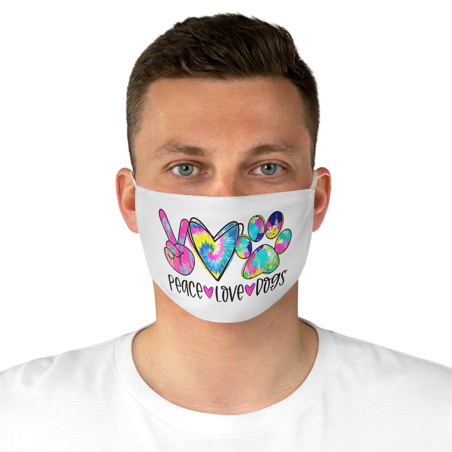 Peace Love Dogs Mask