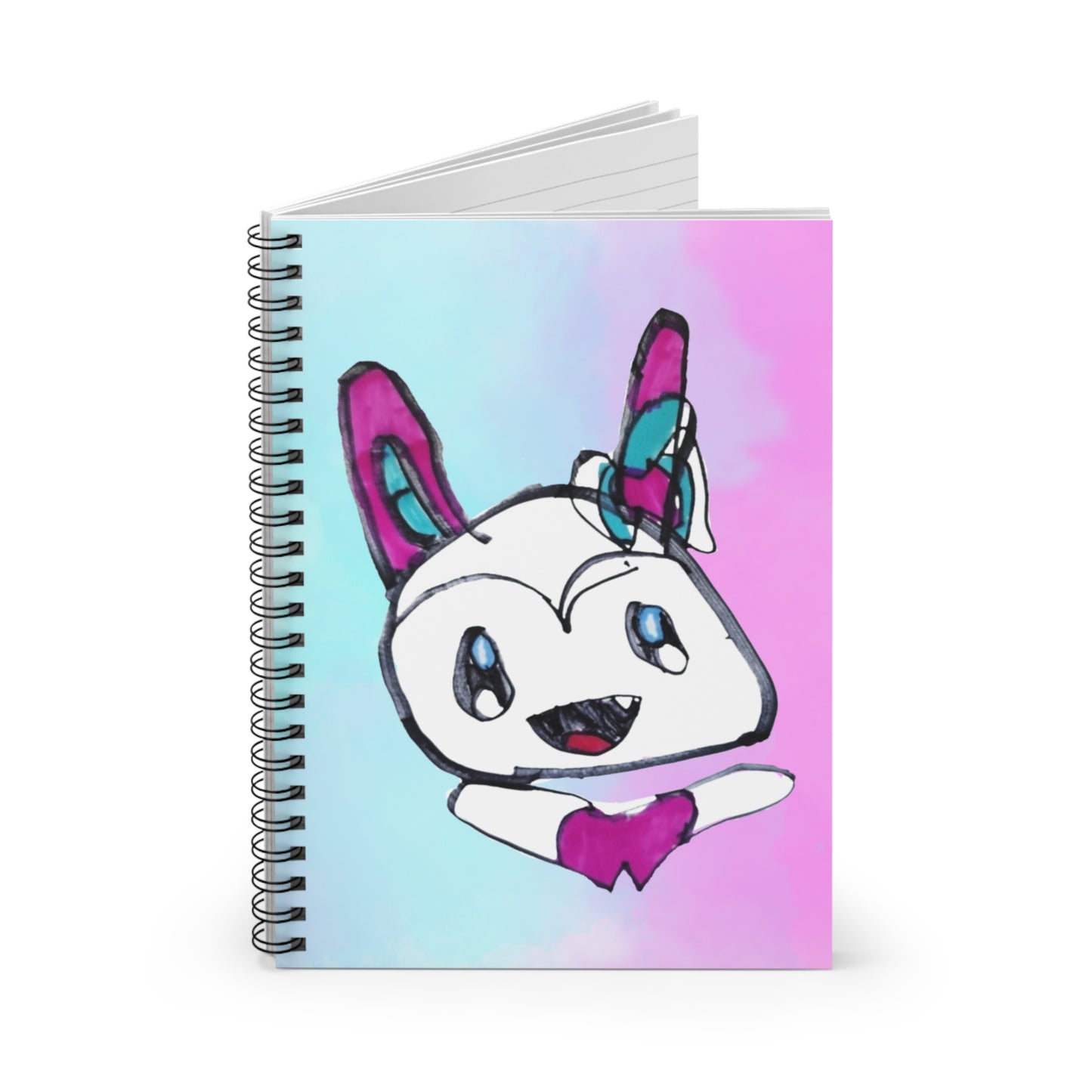 Cute Bunny Spiral Notebook, Ruled Journal for Kids, School Supplies, Gift for Students, Creative Writing, Personal Planner