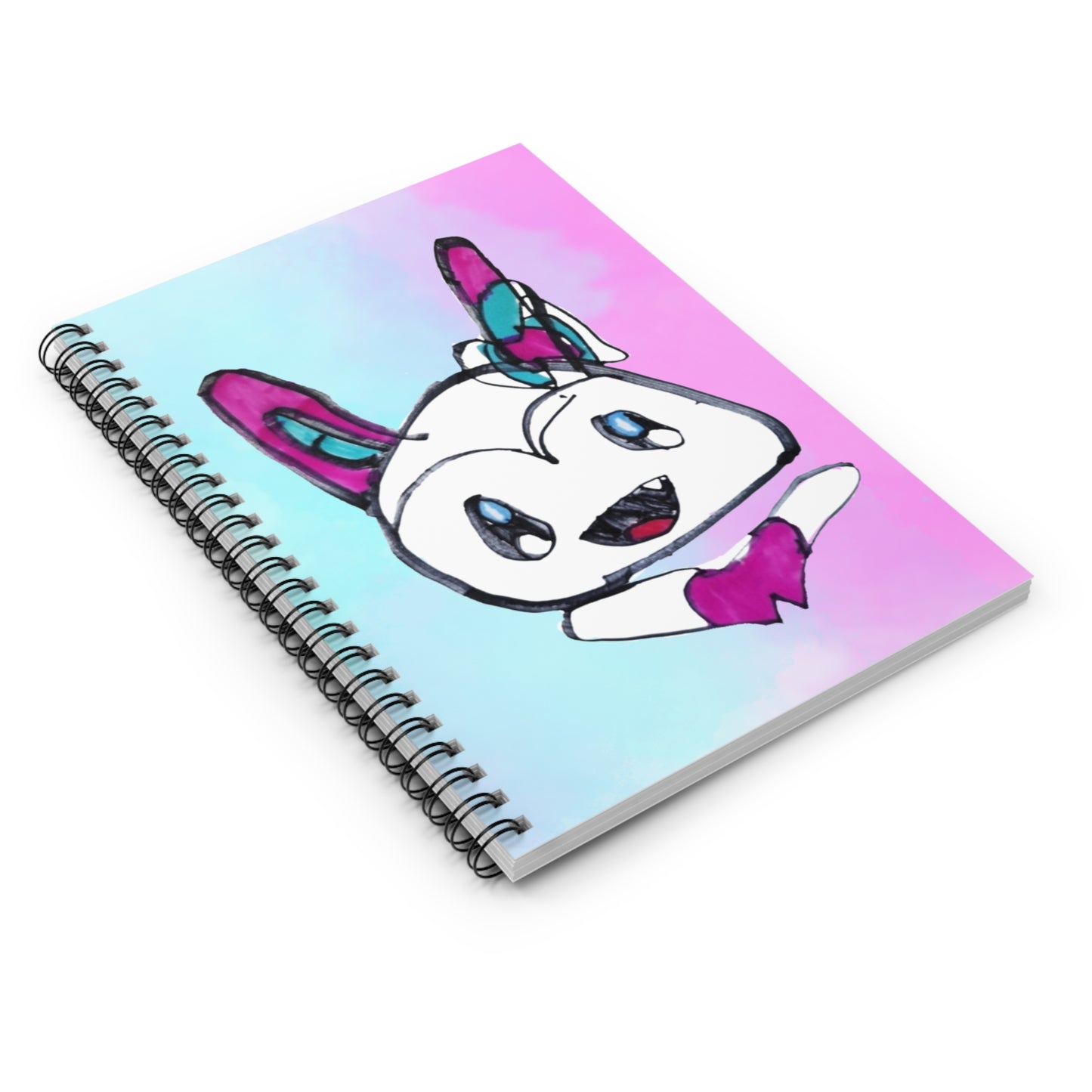 Cute Bunny Spiral Notebook, Ruled Journal for Kids, School Supplies, Gift for Students, Creative Writing, Personal Planner
