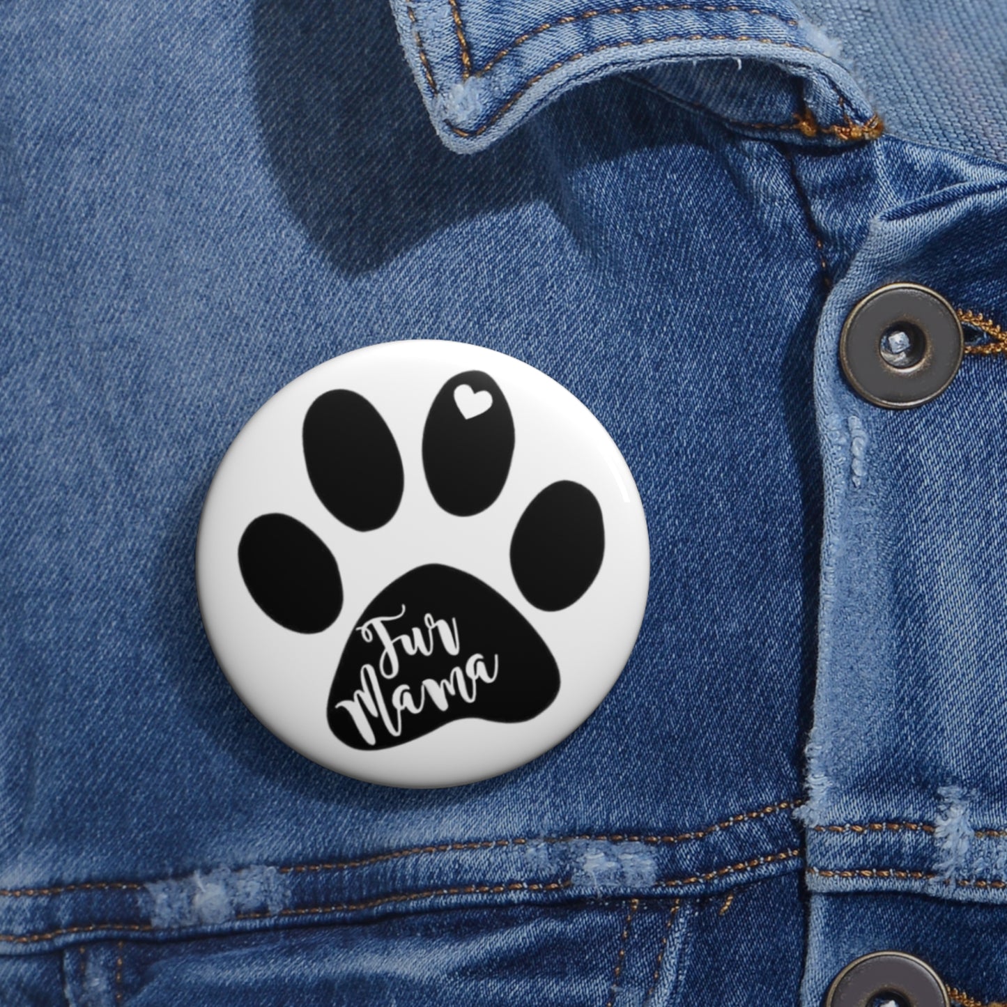 Fur mama button