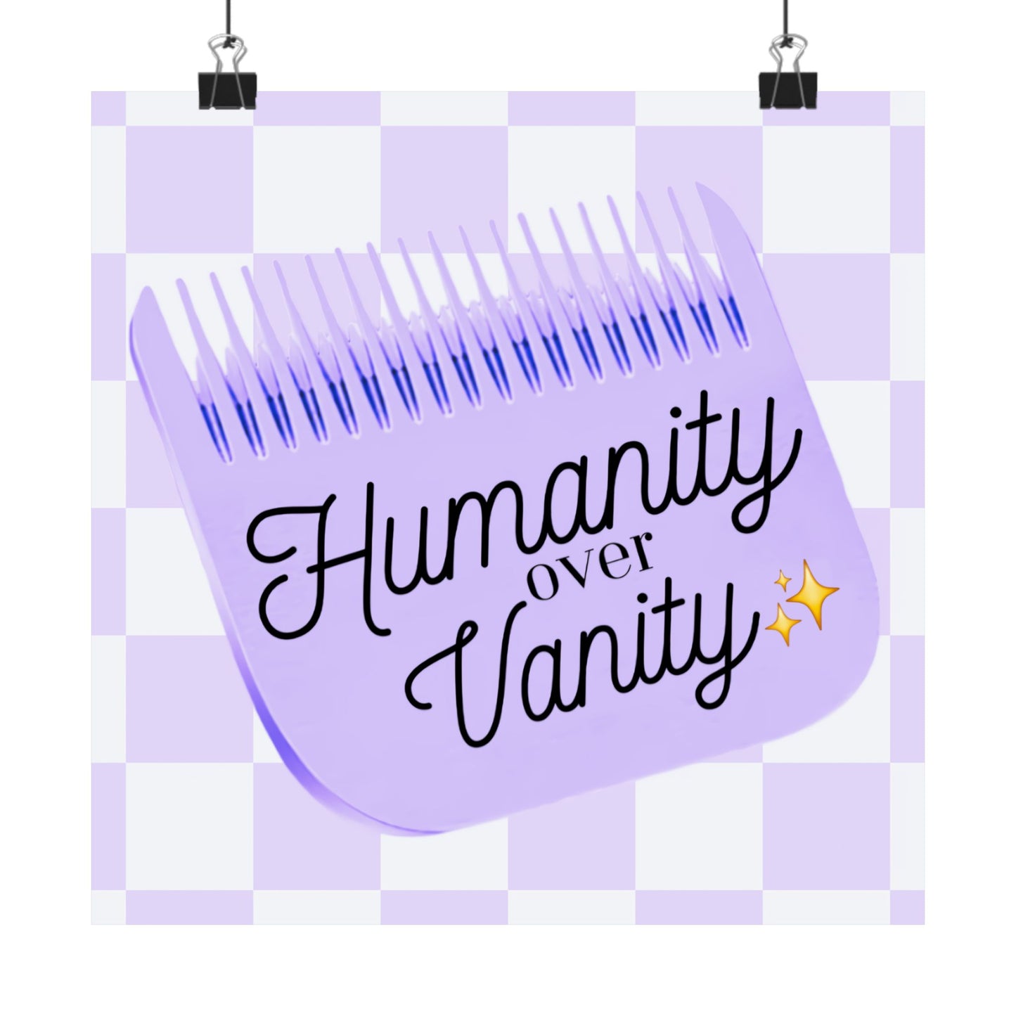 Humanity over Vanity print