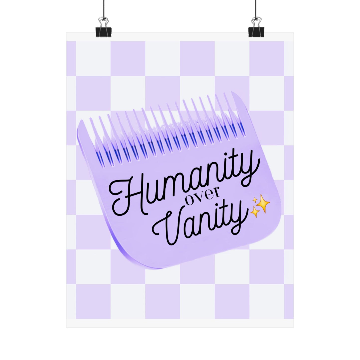 Humanity over Vanity print
