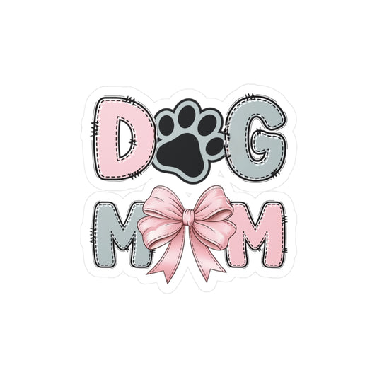 Dog Mom Bow sticker