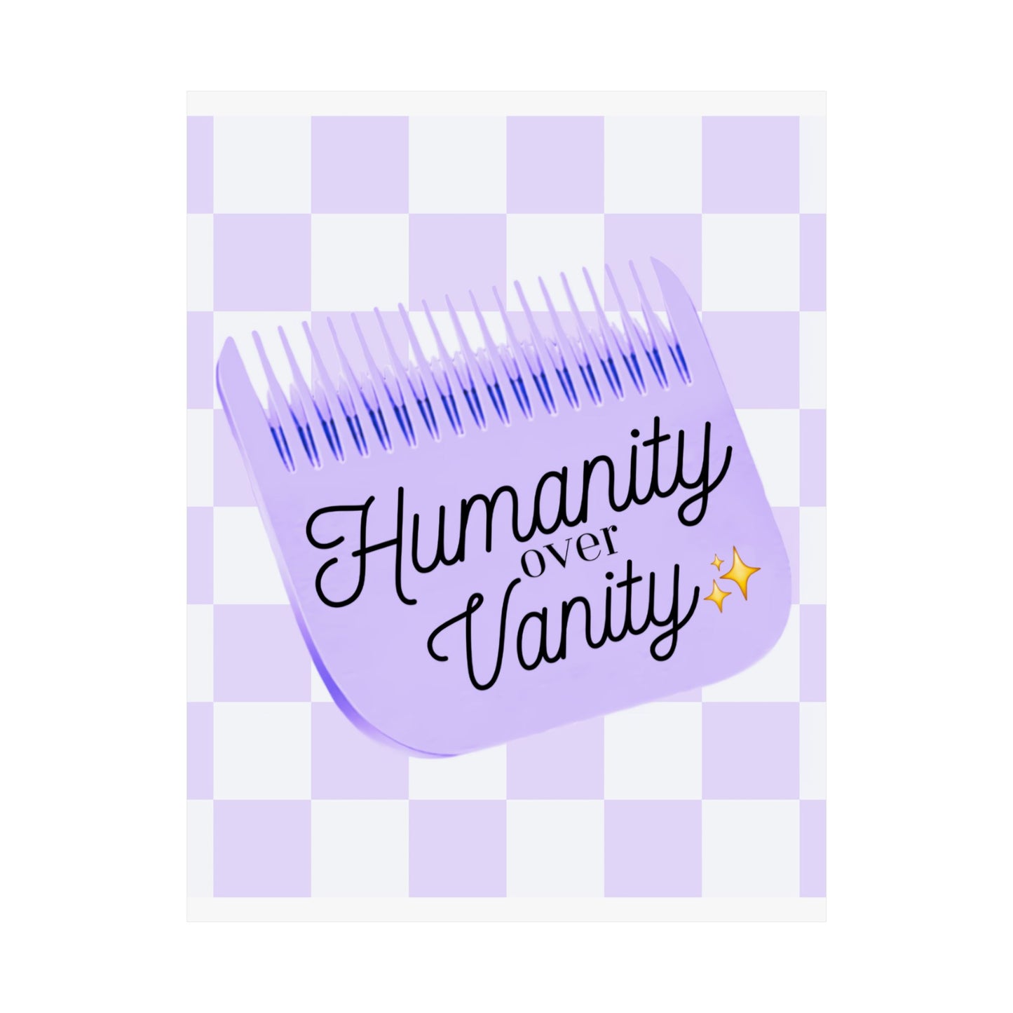 Humanity over Vanity print