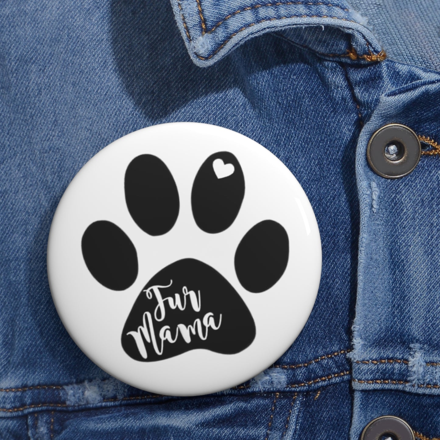 Fur mama button