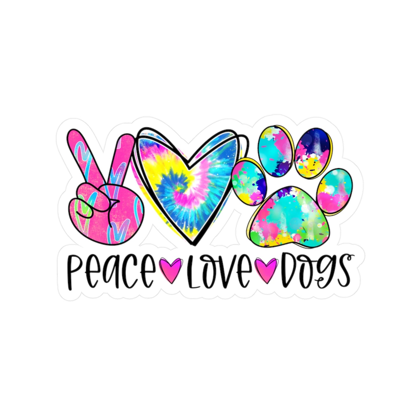 Peace Love Dogs Sticker