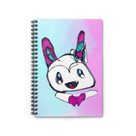 Cute Bunny Spiral Notebook, Ruled Journal for Kids, School Supplies, Gift for Students, Creative Writing, Personal Planner