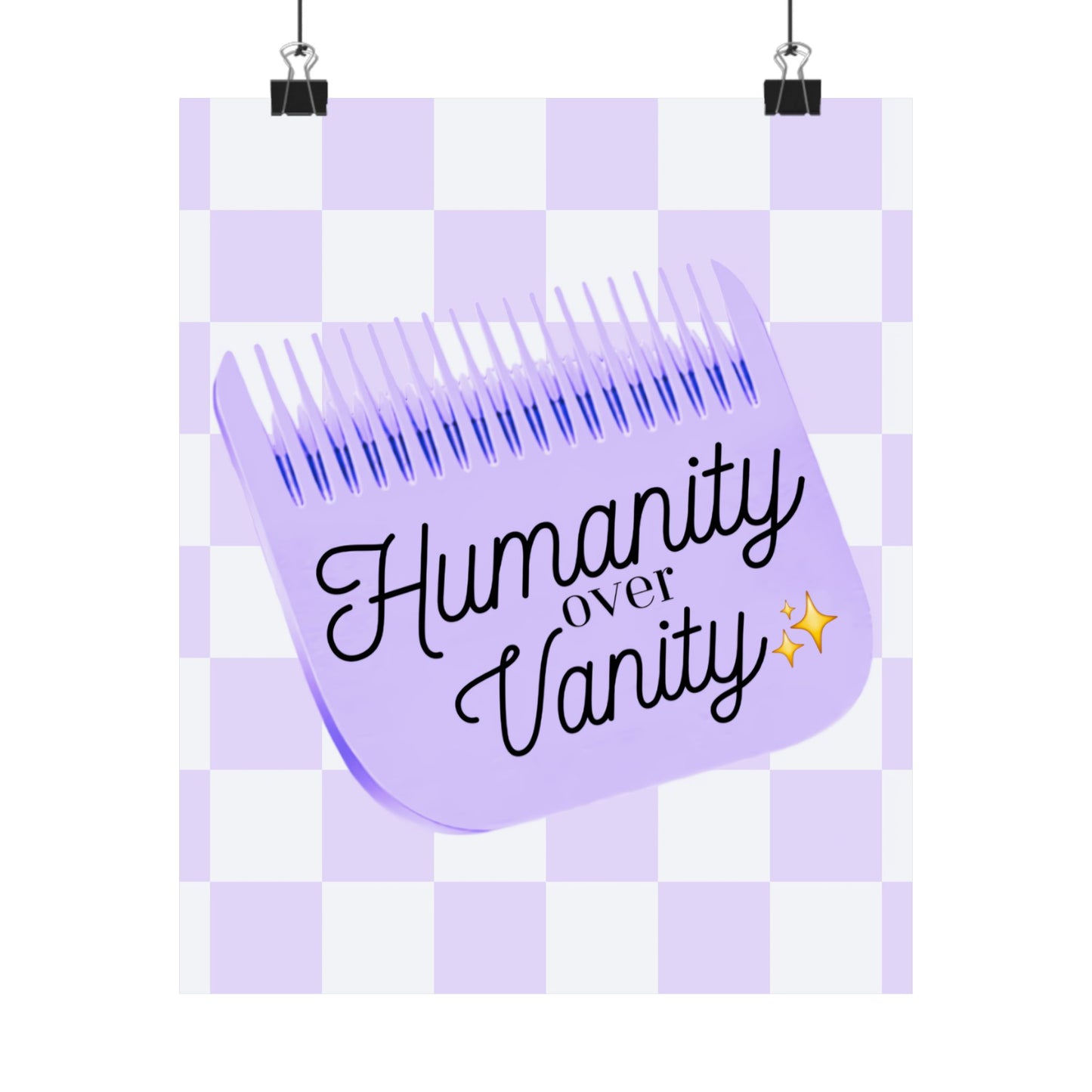 Humanity over Vanity print