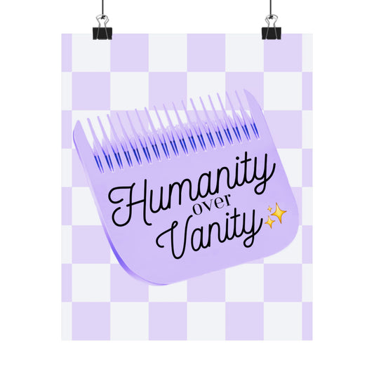 Humanity over Vanity print