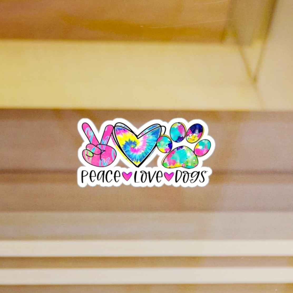 Peace Love Dogs Sticker