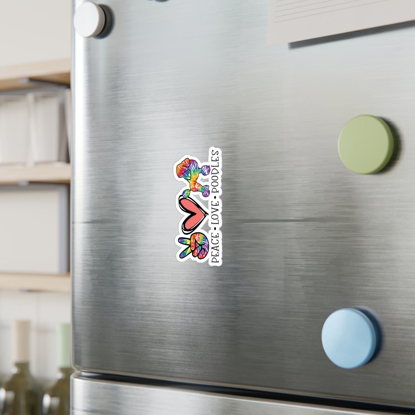 Peace Love Poodles Sticker
