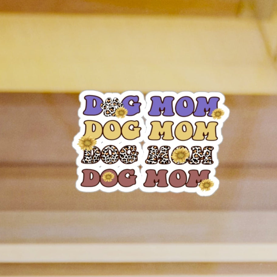 Dog Mom flower sticker