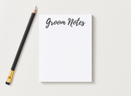 Grooming Notes (physical notepad)