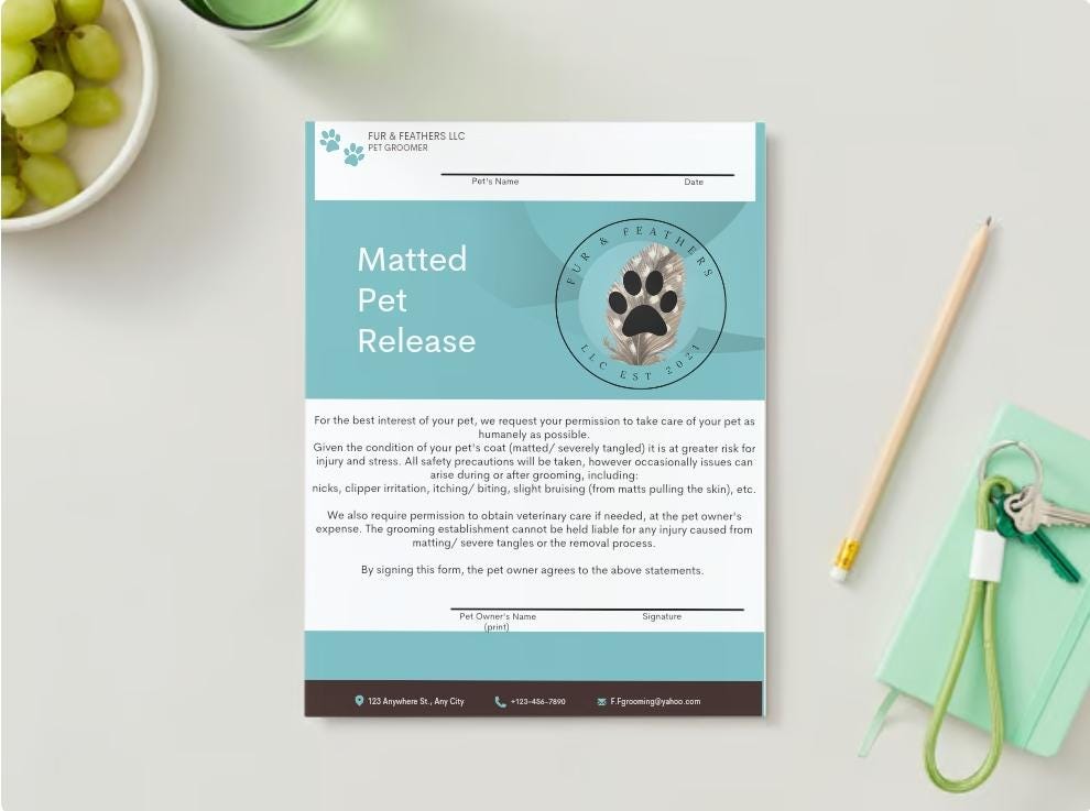 Matting Release Form