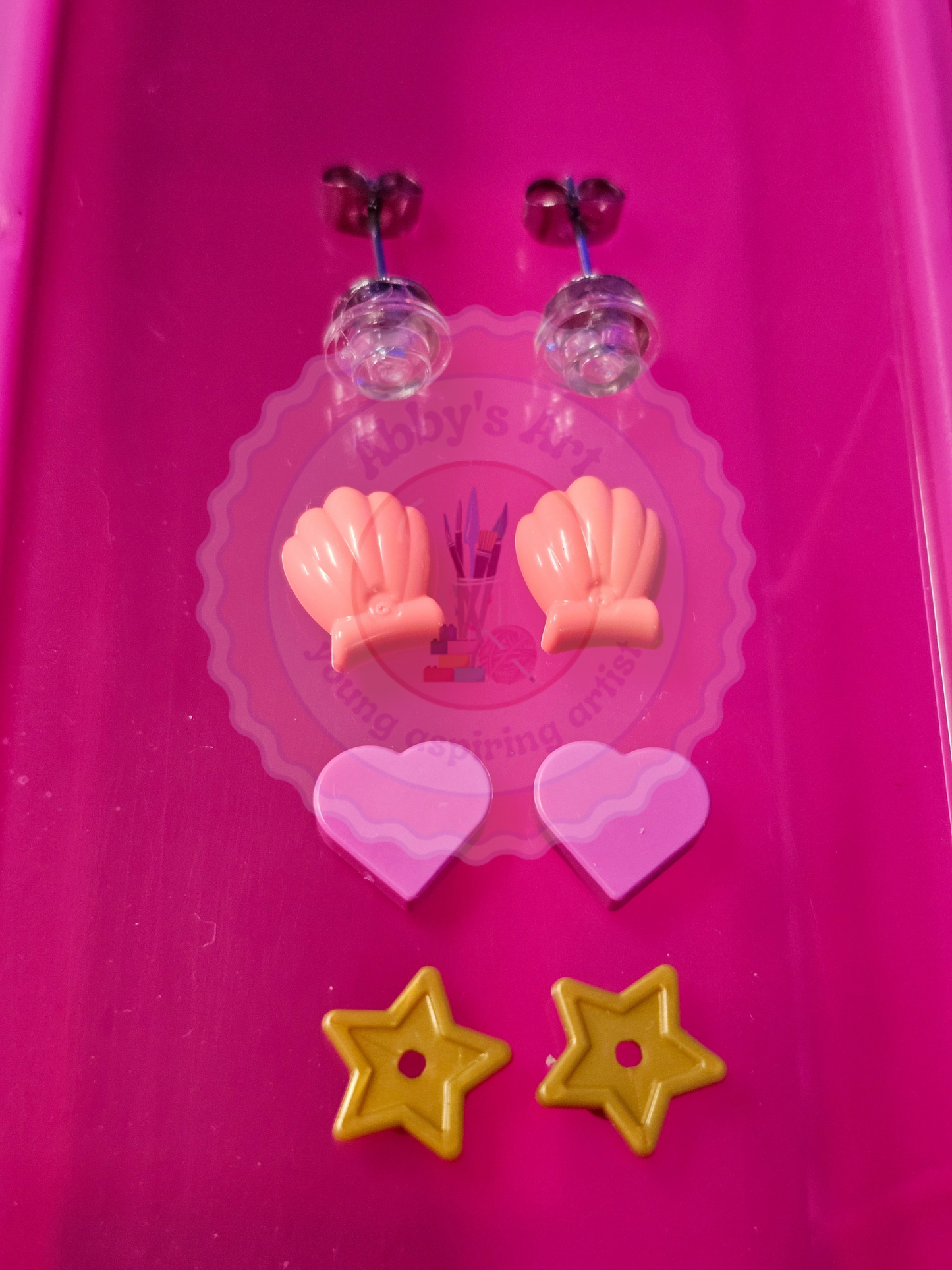 Interchangeable Lego earrings