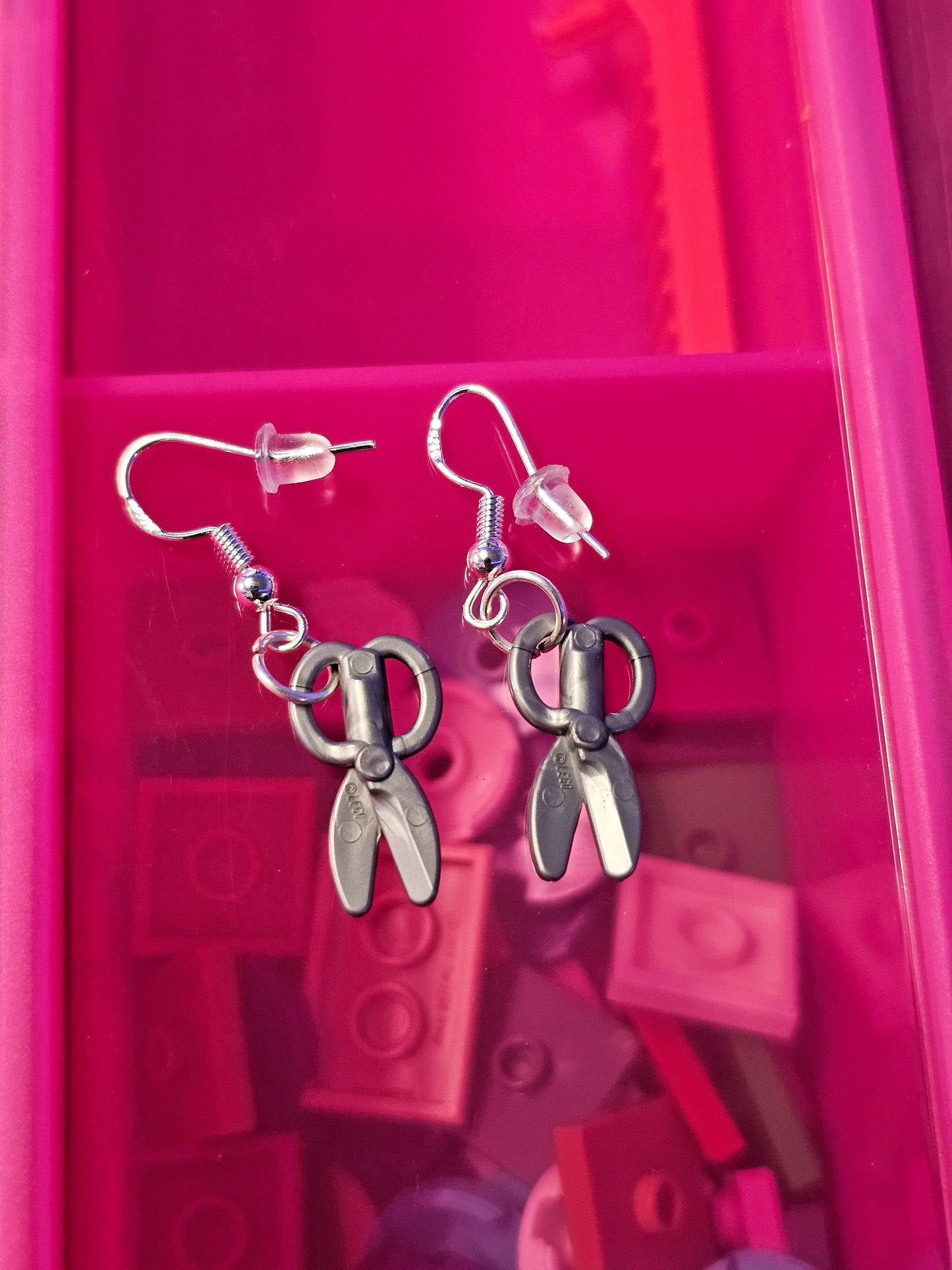 Interchangeable Lego earrings
