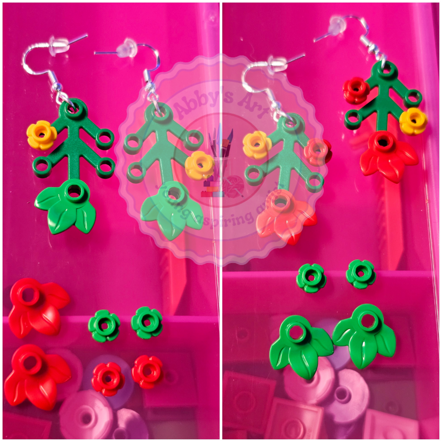 Interchangeable Lego earrings