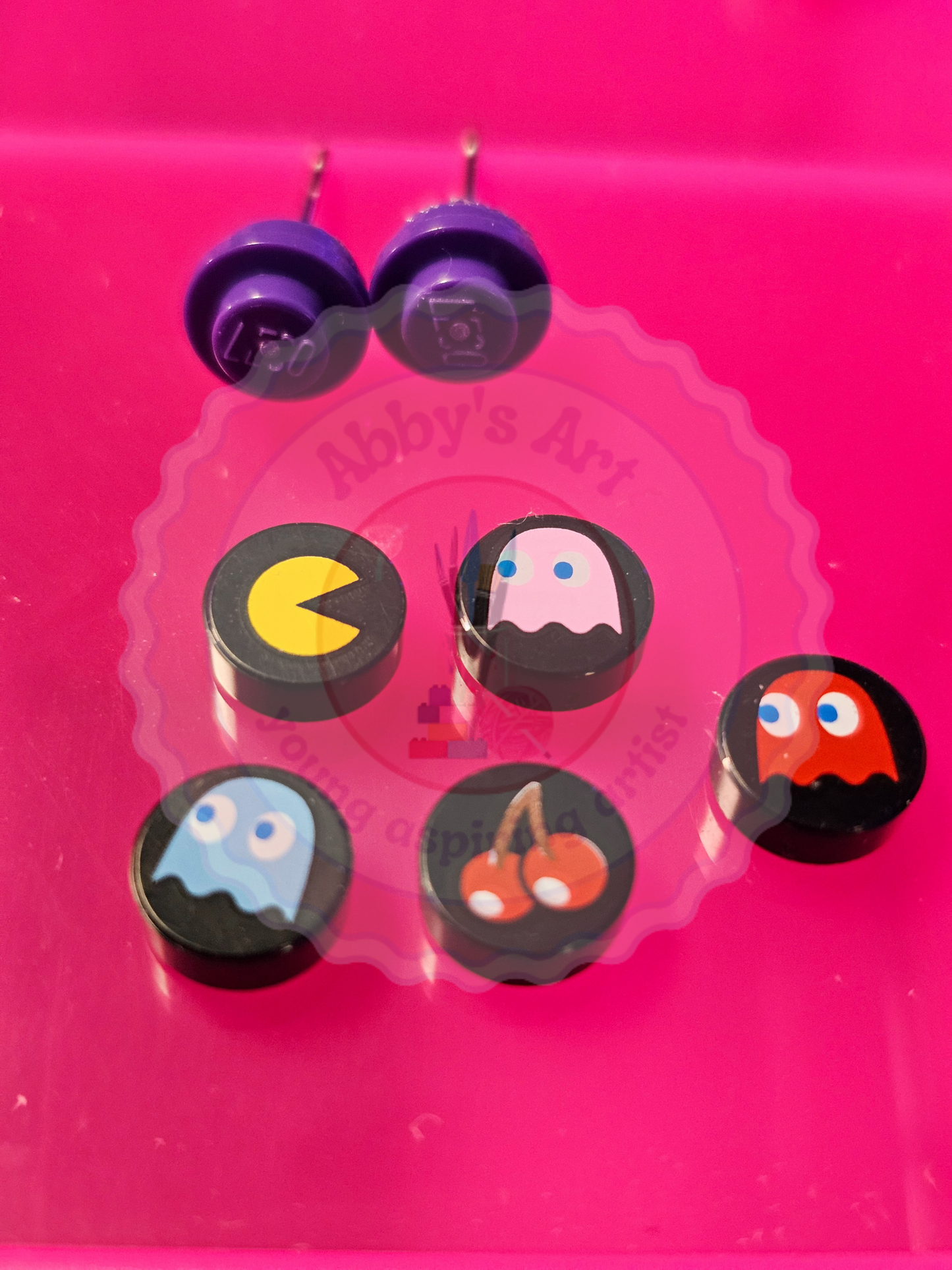 Interchangeable Lego earrings